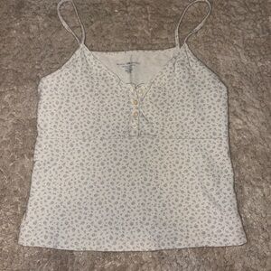 Brandy Melville Floral Print Spaghetti Strap Top